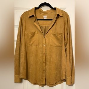 Chico’s Suede button up